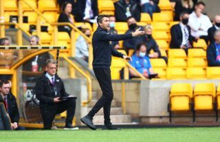 Wolves manager Bruno Lage giving instructions to his team