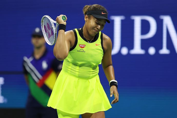 Naomi Osaka showed frustration during her US Open third round loss