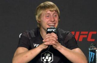 Paddy Pimblett speaks after his UFC debut was marked with a first-round knockout of Luigi Vendramini