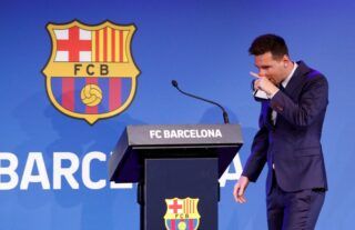 Lionel Messi announces he will leave Barcelona at a press conference