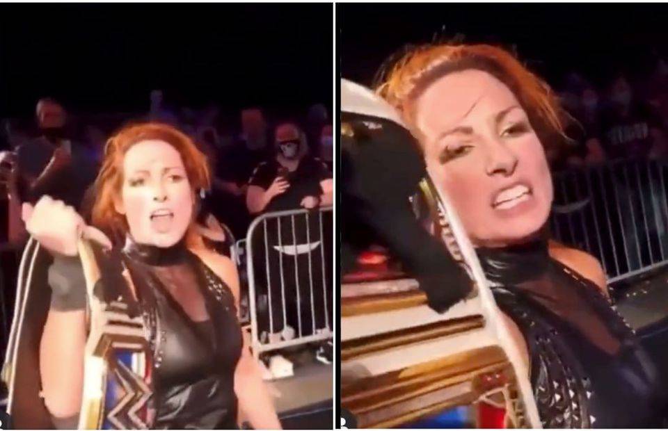 Becky Lynch gets into verbals with a fan who called her a p***y at live event