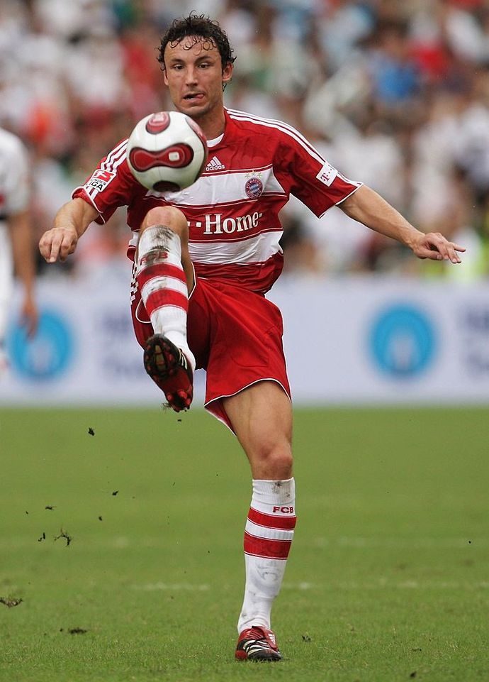 Mark van Bommel in action for Bayern Munich