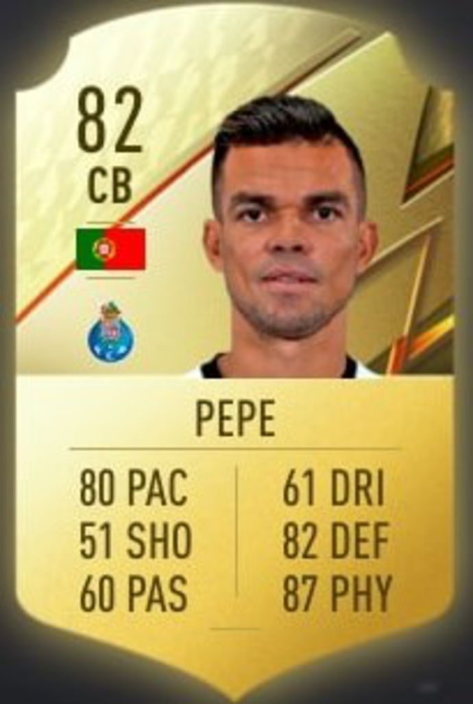 Pepe's FIFA 22 card