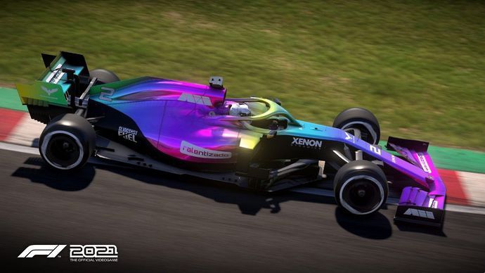 F1 2021 Neon Rainbow livery