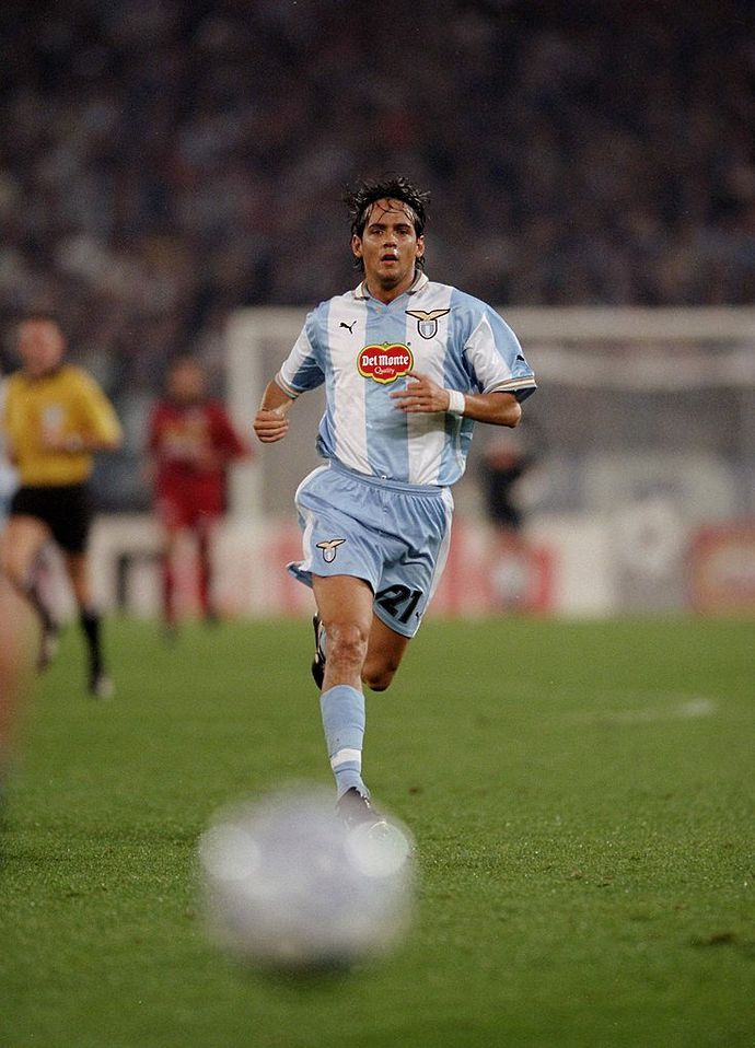 Simone Inzaghi in action for Lazio
