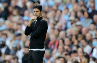Arsenal manager Mikel Arteta deep in thought