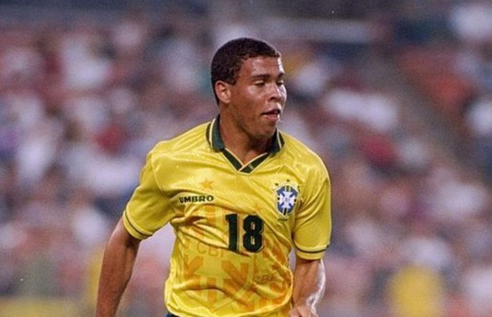 Ronaldo Nazario in action for Brazil