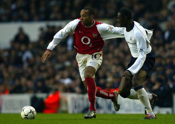Thierry Henry in action for Arsenal against Tottenham
