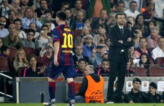 Luis Enrique and Lionel Messi