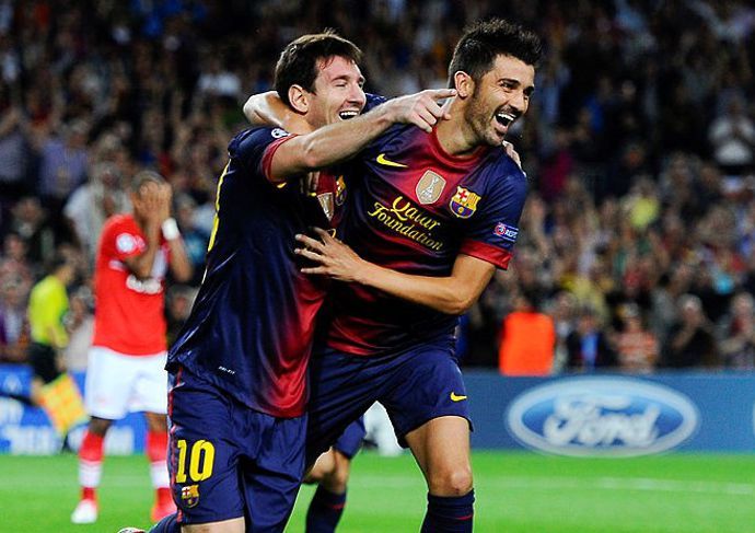 Messi & Villa in 2012