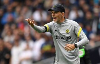 Chelsea manager Thomas Tuchel looking frustrated