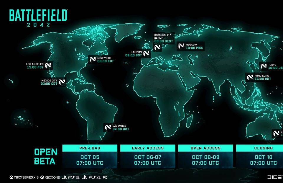 Battlefield 2042 Beta will start on 8th October 2021.
