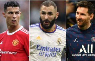 Ronaldo, Benzema and Messi are three of the four greatest goalscorers in Champions League history