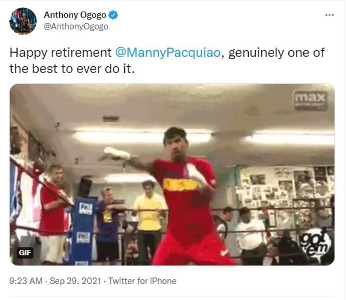 Anthony Ogogo reacts to news of Manny Pacquiao's retirement