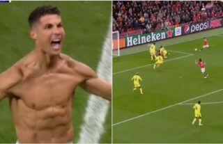 Man Utd's Cristiano Ronaldo scored a late winner vs Villarreal
