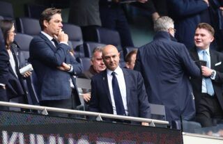 Tottenham chairman Daniel Levy in the stands