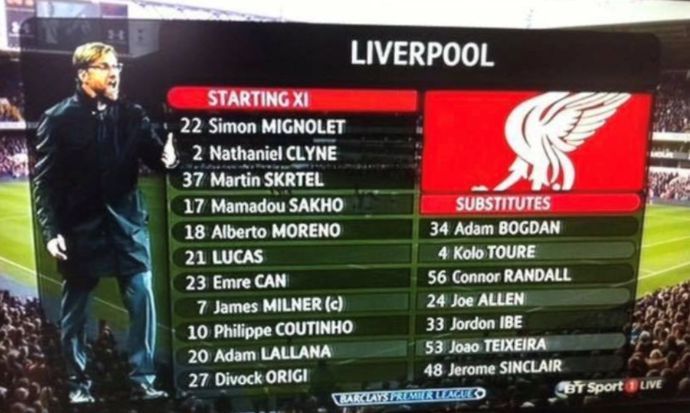 Jurgen Klopp's first Liverpool squad