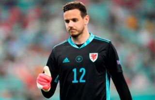 Danny Ward in action for Wales