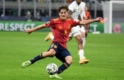 Gavi in action for Spain vs France