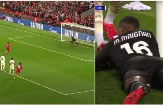 Liverpool's Mohamed Salah's penalty vs AC Milan