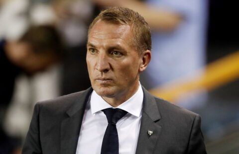 Leicester boss Brendan Rodgers looking focused