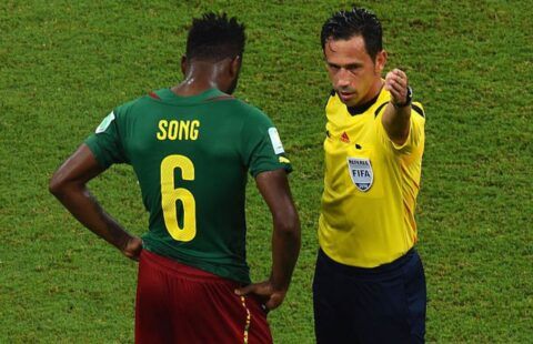 One of the most ridiculous red cards in World Cup history...