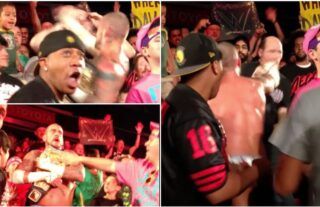 CM Punk punched a fan after running into the crowd back in 2012