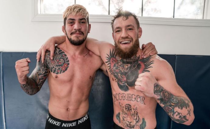Dillon Danis and his sparring partner Conor McGregor