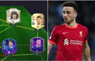 Diogo Jota's FIFA 22 Ultimate Team has emerged