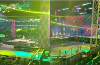 First look at the set for WWE Crown Jewel tomorrow night
