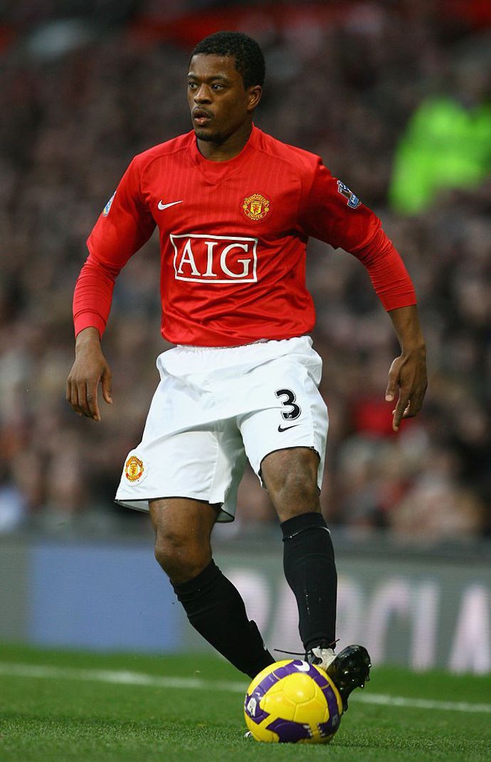 Patrice Evra in action for Man United