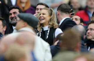 Amanda Staveley in the stands at St. James' Park