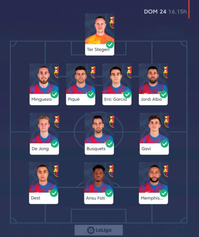 Andres Iniesta has selected his Barcelona XI to take on Real Madrid