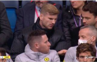 Timo Werner was gutted when given an orange wine gum