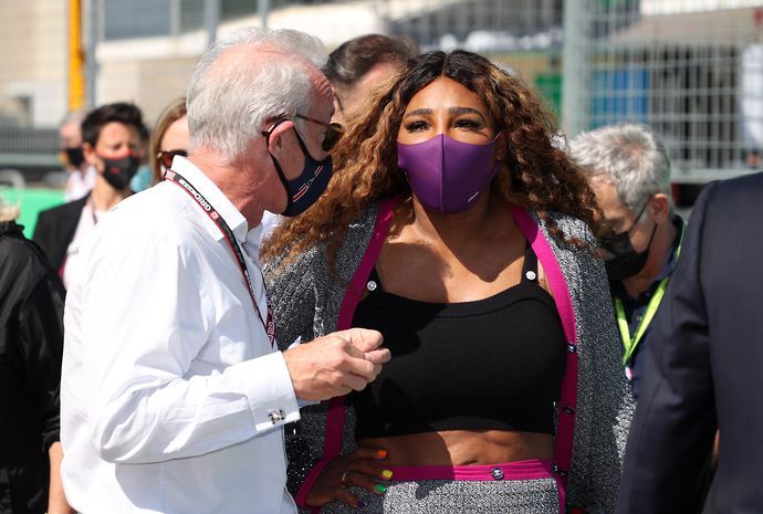 Serena Williams was at the US Grand Prix to support Lewis Hamilton