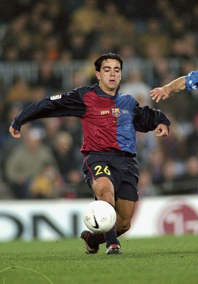 Xavi in action for Barcelona