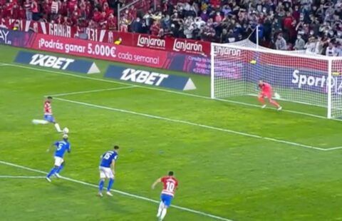 Granada's Luis Suarez took a truly horrendous penalty