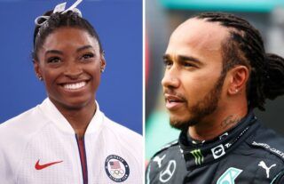 US gymnast Simone Biles has revealed she is in touch with Formula One star Lewis Hamilton and hopes to watch him race some time in the future