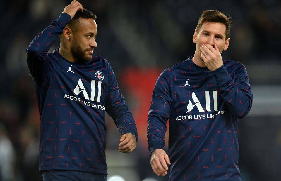 Neymar and Lionel Messi in action for PSG