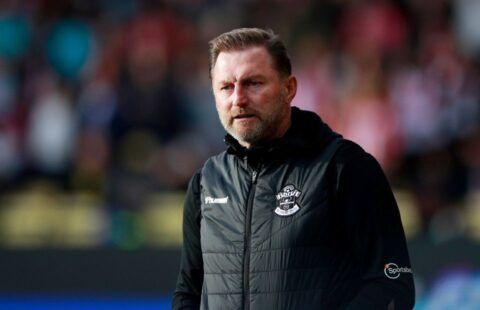Southampton manager Ralph Hasenhuttl on the touchline
