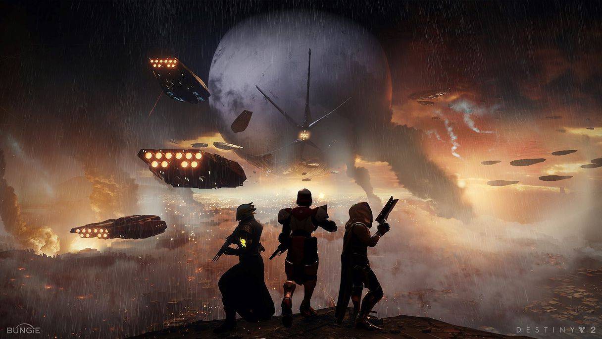 Destiny 2 three characters in action