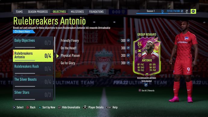 Rulebreakers Antonio in FIFA 22 FUT