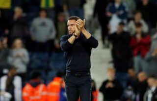 West Brom manager Valerien Ismael claps the club's fans