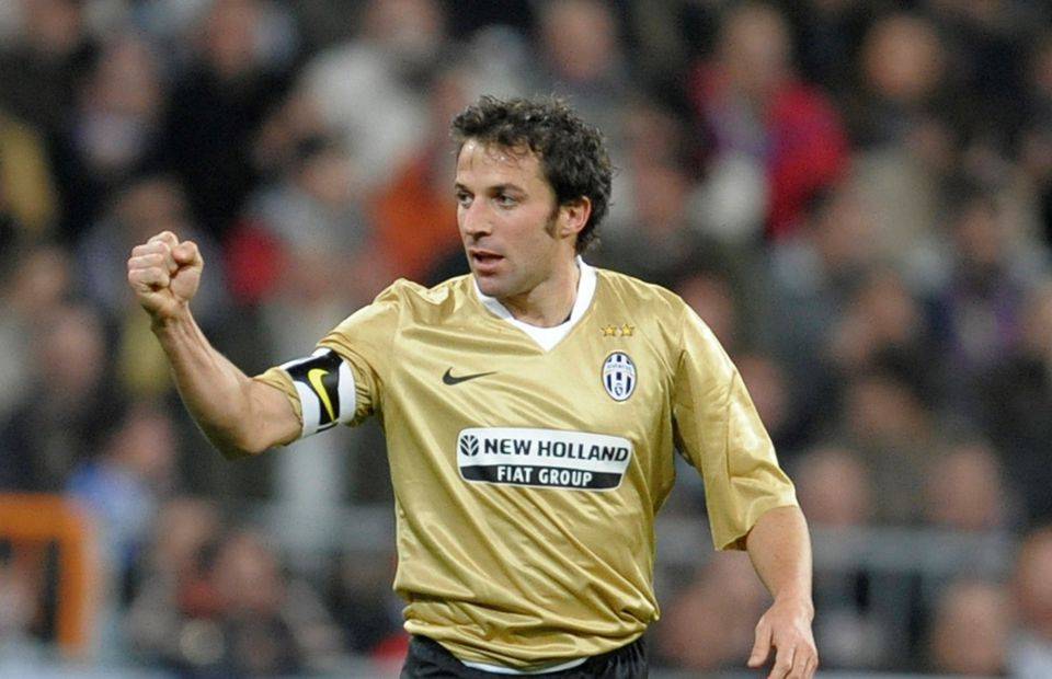Alessandro Del Piero celebrates scoring vs Real Madrid