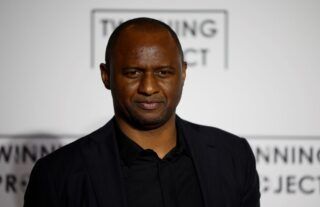 Crystal Palace manager Patrick Vieira in a suit