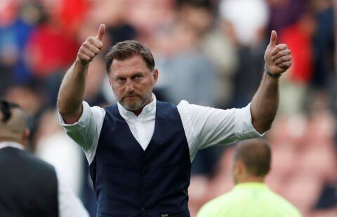 Southampton manager Ralph Hasenhuttl gives the thumbs-up