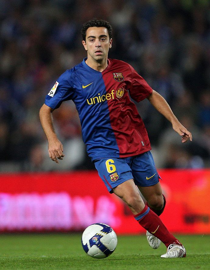 Xavi with Barcelona