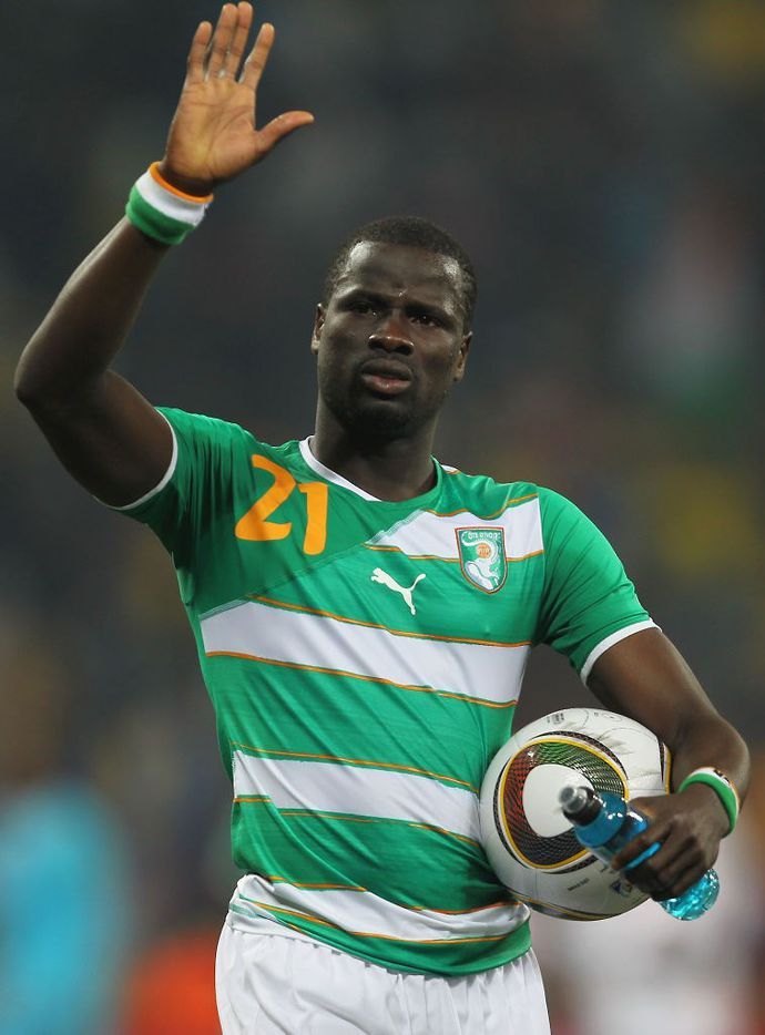 Eboue with the match ball