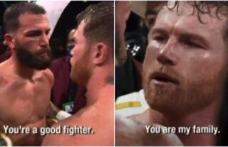 Canelo Alvarez told Caleb Plant 'you're a good fighter' moments after knocking him out
