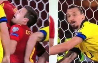 Footage of Zlatan Ibrahimovic clattering into Cesar Azpilicueta looked so painful
